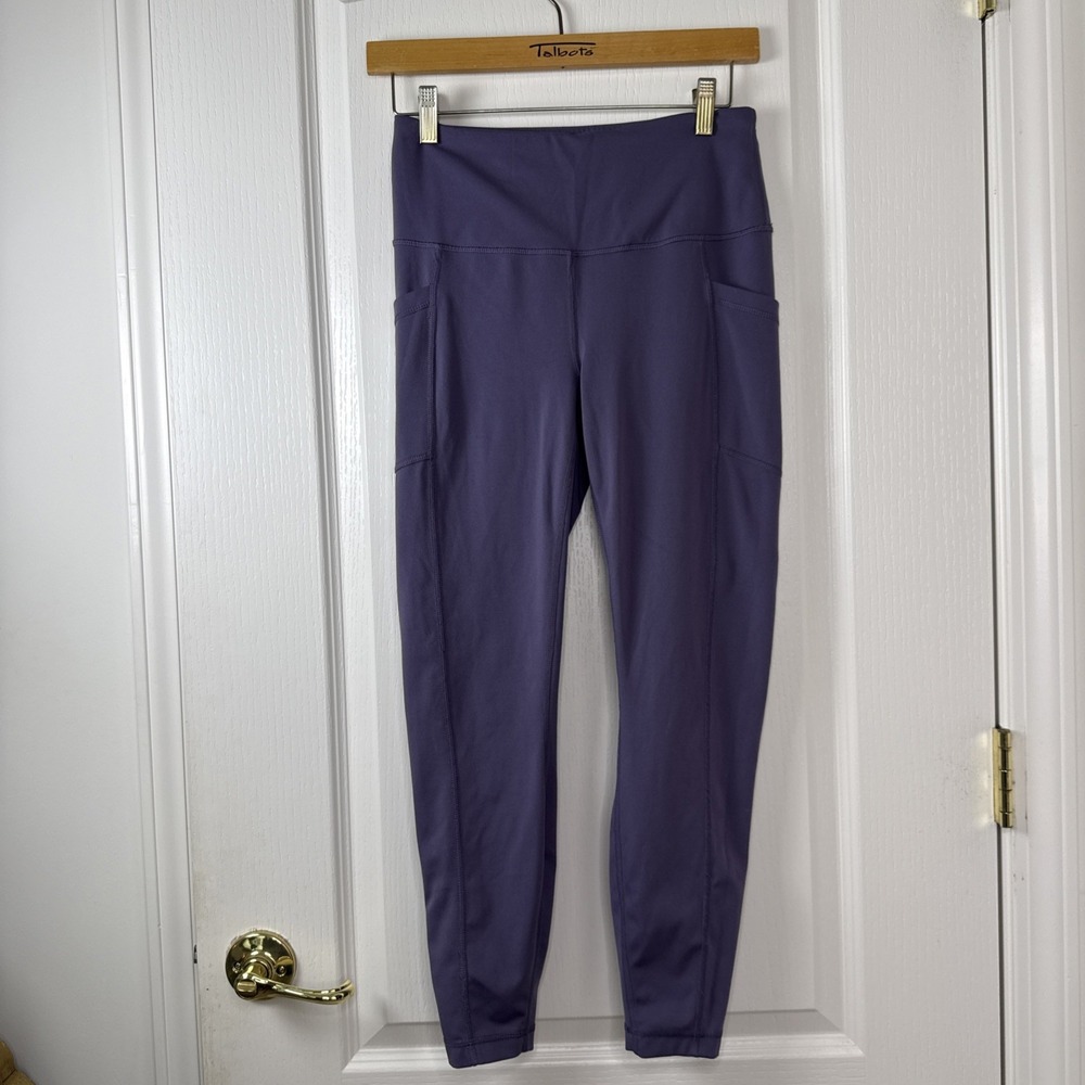 Yogalicious Lux Womens Leggings Size M Purple Lavender High Waist Pockets